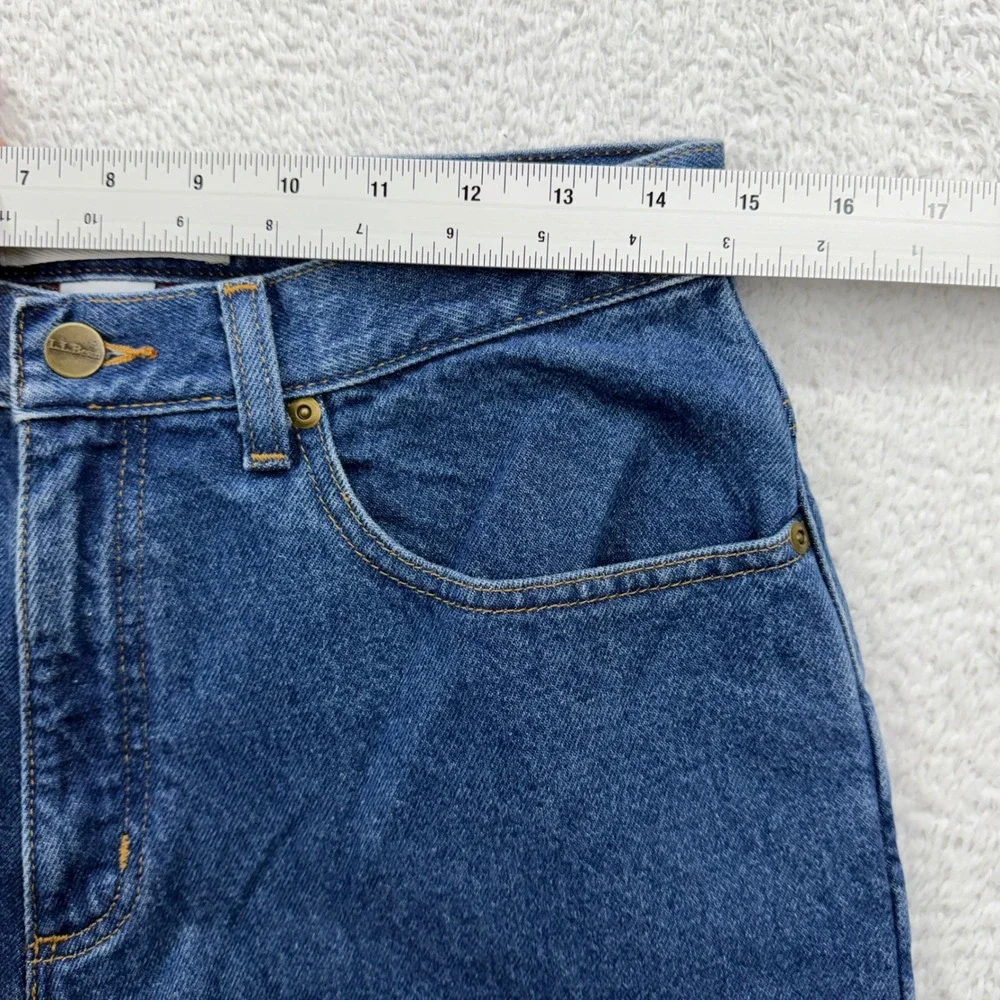 LL Bean Double L Relaxed Fit Flannel Lined Jeans Blue Plaid Womens‎ 12 Pet